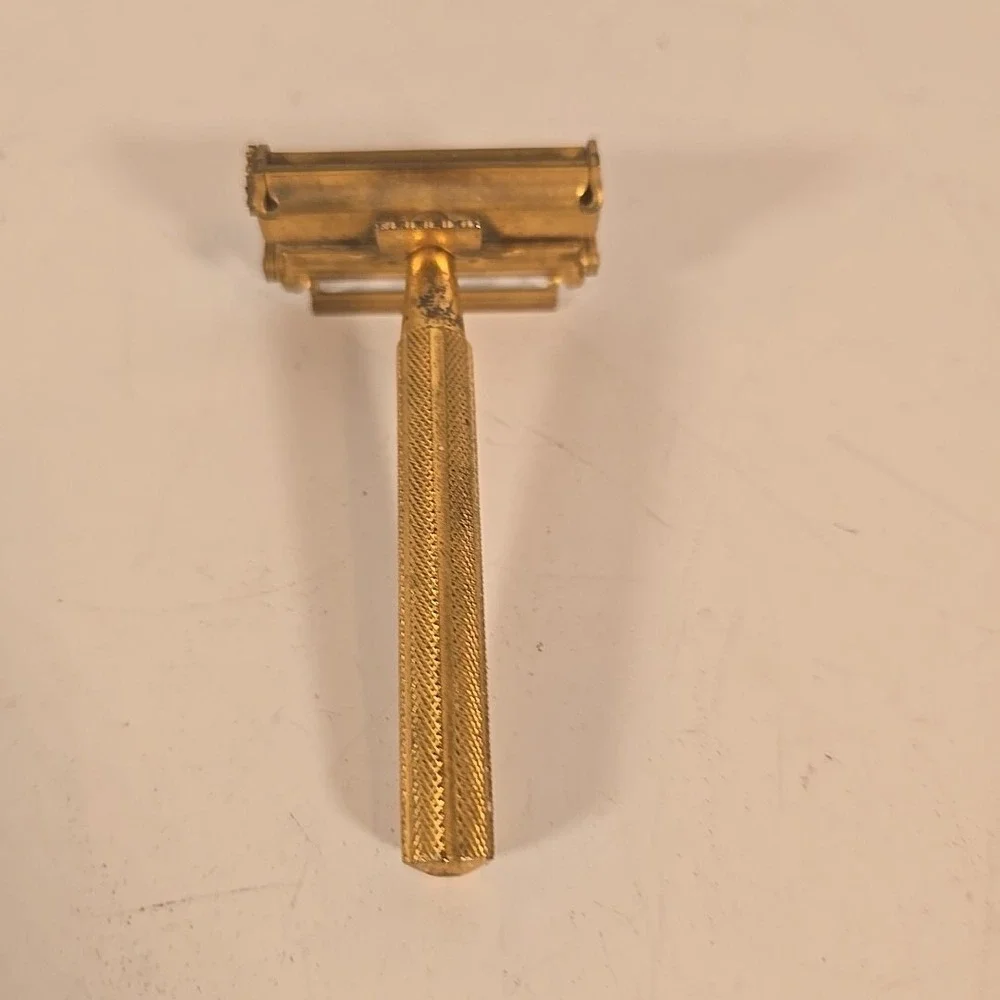 Vintage VALET AutoStrop Gold‎ Single Edge Safety Razor